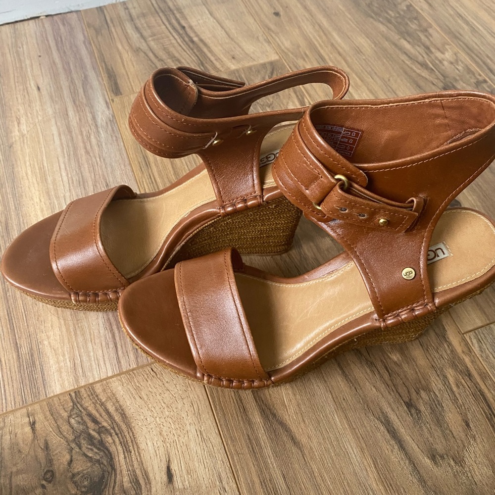 NWOT UGG Leather Wedges